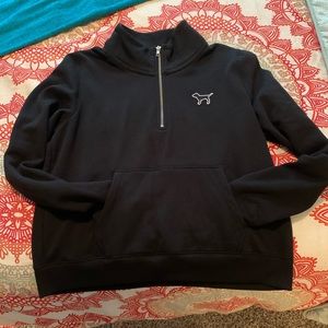 VS Pink 1/4 zip sweatshirt